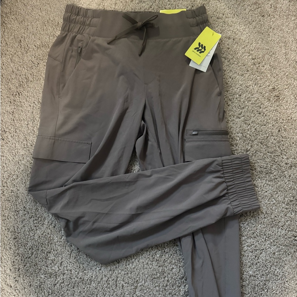 All in Motion Taupe Cargo Joggers